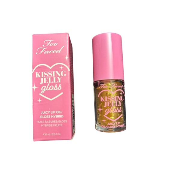 TOO FACED ~ KISSING JELLY GLOSS JUICY LIP OIL ~ PINA COLADA ~ 0.15 OZ New - Picture 1 of 4